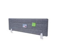 Cloison De Table Hwc-G76, Panneau D'affichage, Avec Clips, Tissu / Textile Avec Gaufrage 100x30cm Gris