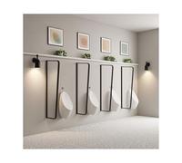 Cloison de toilette for hommes, écran de confidentialité for urinoir public, cloison d'urinoir murale for lieux publics(Black)