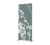 Cloison Déco en tissu 100-200 Fleurs de Cerisier Japonais Abstraites Vertes