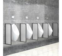 Cloison d'urinoir, cloison Murale d'urinoir avec écran de confidentialité étanche, pour écoles, centres commerciaux et lieux publics, cloison de Salle de Bain (Noir, 5 pièces)