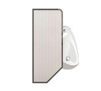 Cloison d'urinoir Écran De Confidentialité For Toilettes, Extension De Cloison For Urinoir, Panneau En Verre Trempé, Cadre En Acier Inoxydable, Adapté For Hôtel/bureau/bar, Etc.(Brushed Black,2PCS)