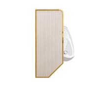 Cloison d'urinoir Écran De Confidentialité For Toilettes, Extension De Cloison For Urinoir, Panneau En Verre Trempé, Cadre En Acier Inoxydable, Adapté For Hôtel/bureau/bar, Etc.(Titanium,4PCS)
