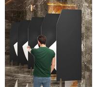 Cloison d'urinoir en bois pour homme - Extension pour toilettes scolaires, centres commerciaux et institutions publiques - 45 x 120 cm - Noir - 1 pièce