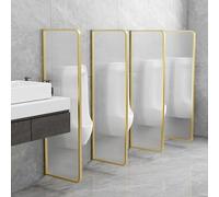 Cloison d'urinoir en verre translucide - Brise-vue mural pour toilettes publiques, idéal pour les écoles et les hôtels