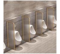 Cloison d'urinoir en verre trempé avec support en acier inoxydable - Solution d'intimité parfaite pour les toilettes des hommes dans les établissements publics et les établissements publics