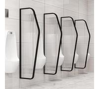 Cloison d'urinoir murale pour homme - Cloison pour toilettes publiques dans les écoles, centres commerciaux et institutions publiques - Noir - 1 pièce