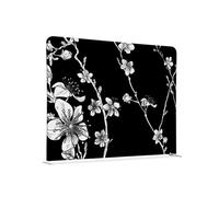 Cloison en tissu 200-150 Double Fleurs de Cerisier Japonais Abstraites Noires