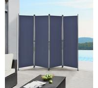 Cloison extérieure 170x215cm Paravent pare-vue mur espagnol jardin bleu foncé