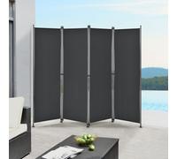 Cloison extérieure 170x215cm Paravent pare-vue mur espagnol jardin noir