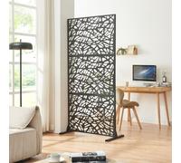 Cloison intérieure 'Poskind' acier galvanisé 200 x 100 x 50 cm noir