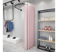 Cloison Murale De Vestiaire En U De 80 90 100 CM, Cloison D'écran De Confidentialité For Vestiaire Avec Rideau Occultant À 90% For La Protection De La Vie Privée(Pink Sets,100 cm(39.4 in))