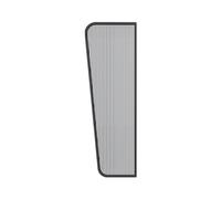 Cloison murale en verre trempé étanche avec cadre en acier inoxydable - 100 cm - Pour école, bar, hôtel, toilettes publiques - Noir - 2 pièces