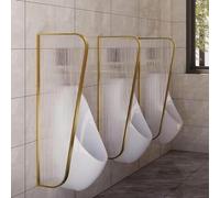 Cloison murale pour urinoir - Brise-vue pour homme - Cloison de salle de bain d'hôtel - Cloison de toilette - Cloison d'urinoir pour écoles et centres commerciaux - Doré - 1 pièce