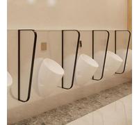 Cloison murale pour urinoir - Brise-vue pour homme - Cloison de salle de bain d'hôtel - Paravent de toilettes - Cloison d'urinoir pour écoles et centres commerciaux - Noir - 1 pièce