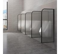 Cloison murale pour urinoir, panneau en verre translucide pour intimité dans les toilettes publiques, séparateur durable pour toilettes pour hommes dans les bars et les écoles