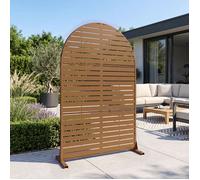casa.pro Cloison de Séparation Nodepp Paravent 180 x 120 x 40 cm Marron | pour extérieur et intérieur, protection contre les regards, séparateur en acier, jardin, balcon