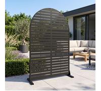 casa.pro Cloison de Séparation Nodepp Paravent 180 x 120 x 40 cm Noir | pour extérieur et intérieur, protection contre les regards, séparateur en acier, jardin, balcon