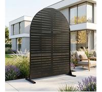 casa.pro Cloison de Séparation Nodepp Paravent 180 x 90 x 40 cm Noir | pour extérieur et intérieur, protection contre les regards, séparateur en acier, jardin, balcon