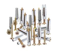 Cloison sèche autoperceuse - Ancrages et vis pour cloison sèche | Ancrages muraux pour perçage | Attaches de fixation pour de plâtre en béton, meubles en bois, étagère, armoire, étagère à livre