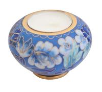 Cloisonné Urne souvenir pour cendres | Photophore décoratif d'intérieur | Collection assortie taille complète (bleu printemps)