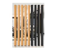 Cloisons à montants allant du sol au plafond, Séparateur de pièce réglable en hauteur, grille moderne aluminium 100-230cm(6root,190cm/74.8in/6.23ft)