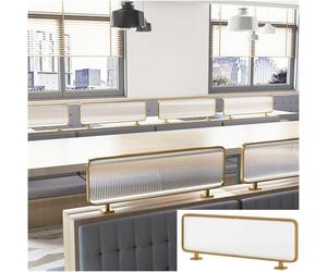 Cloisons de Bureau en Fer pour espaces Repas, Bureaux et séparations de confidentialité, Couleur Or, 50 x 150 cm. Séparateurs de Poste de Travail élégants pour Une intimi
