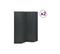 vidaXL Cloisons de séparation 4 panneaux 2 pcs Anthracite 160x180 cm Anthracite