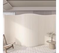 Cloisons de séparation pliables et rétractables en papier, cloisons créatives pour la maison, le bureau, le magasin de vêtements et la diffusion en direct,White-3x2m/9.84x6.5FT