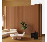 Cloisons de séparation pliables et rétractables en papier, cloisons créatives pour la maison, le bureau, le magasin de vêtements et la diffusion en direct,Brown-2x2m/6.5x6.5FT