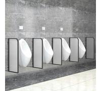 Cloisons de séparation pour urinoirs, écrans de confidentialité Noirs pour urinoirs - Lot de 3 cloisons décoratives pour Toilettes offrant Une Meilleure intimité, Panneaux de séparation élég