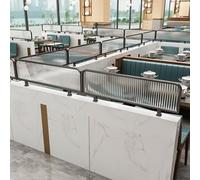 Cloisons décoratives en ferronnerie - Séparateur de bureau en verre mat rayé pour restaurants, salles à manger, bureau à domicile et décoration murale