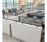 Cloisons décoratives pour salles à manger, séparateur de bureau en verre mat, clôture basse pour bureau à domicile, séparateurs à rayures fonctionnels pour espaces intérieurs