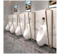 Cloisons D'Urinoirs, Séparateur D'Urinoirs pour Hommes avec Verre Trempé, Cadre en Acier Inoxydable, Écrans De Confidentialité pour Toilettes Publiques, Cloisons D'Urinoirs pour Écoles, Bars