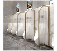 Cloisons D'Urinoirs, Séparateur D'Urinoirs pour Hommes avec Verre Trempé, Cadre en Acier Inoxydable, Écrans De Confidentialité pour Toilettes Publiques, Cloisons D'Urinoirs pour Écoles, Bars