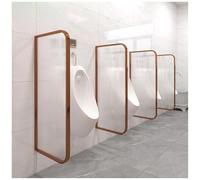 Cloisons D'Urinoirs, Séparateurs De Toilettes Publiques, Cloisons Étanches pour Urinoirs Hommes avec Verre Trempé Et Cadre en Acier Inoxydable, Écrans De Confidentialité pour Urinoirs Dans L
