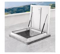 Cloisons Sèches Petite Trappe d'accès Blanc Couvercle Fonte Regard Porte Sécurité Antivol Toit Galvanisée Centres Commerciaux et Parkings(60x60cm/1.97x1.97ft)