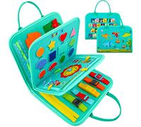 Clomnpe Busy Board Montessori pour Enfants,Planche Montessori, Tableau Sensoriel d'Activités pour Apprendre Motricité Fine,Jouets éducatifs Jeux Montessori pour Garcon Fille BéBé