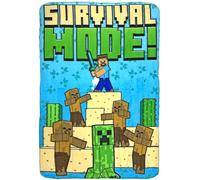 Clondo Couverture à carreaux pour enfants, pour Minecraft Fan, polaire douce, idée cadeau, gadget, super moelleuse, enfant et fille