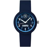 Clondo Montre analogique pour enfants, idée cadeau 6-12 ans pour Napoli Fan, boîtier 33 mm et bracelet en silicone, boîte officielle, bleu