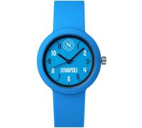 Clondo Montre analogique pour enfants, idée cadeau 6-12 ans pour Napoli Fan, boîtier 33 mm et bracelet en silicone, boîte officielle, bleu ciel