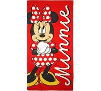 Clondo Serviette de Plage Enfant 70x140 cm - pour Fan de Minnie - Microfibre Polyester - Séchage Rapide - Idéal Piscine & Mer - Gadget Officiel