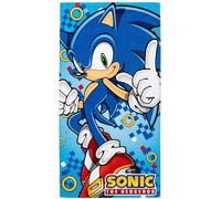Clondo Serviette de plage pour enfant Sonic Fan - Microfibre douce en polyester - Serviette de plage de piscine, couleurs vives, idée cadeau été, gadget officiel