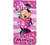 Clondo Serviette de plage pour fille Minnie Fan - Microfibre douce en polyester - Serviette de plage pour enfants, couleurs vives, idée cadeau été, gadget officiel