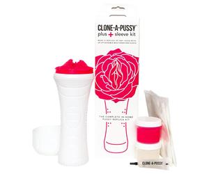 Clone-a-Pussy - kit moule vulve et manchette - silicone rose
