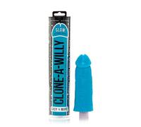 Clone-a-Willy Vibromasseur Personnalisable Phosphorescent Bleu