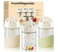 CLOPAE 3PCS Piege a Mouche Interieur, Anti Moucherons d'Intérieur Cuisine, Attrape Mouche, Sûr pour Enfants et Animaux - Réutilisables - Passe au Lave-Vaisselle