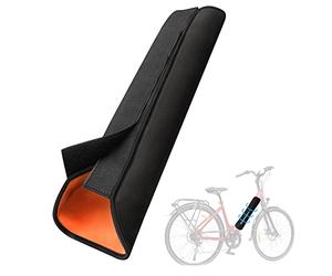 CLOPAE Housse de Protection pour Batterie de Vélo électrique, Universel Protection de Batterie de Vélo électrique, Protection de Batterie en Néoprène, Pour Circonférence de Cadre de 28-34 cm (Orange)