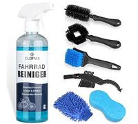 CLOPAE Kit de Nettoyage Vélo 7 en 1, Outil de Brosse de Nettoyage de Vélo, Kit d'outils de Nettoyage de Vélo, Kit Nettoyage Vtt Adapté à Différents Types de Vélos