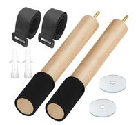 CLOPAE Support Mural pour Vélo, Bois Support Velo, Capacité de Charge de 22 kg, Accroche velo Mural pour Vélo de Route, VTT et Vélo électrique (30CM)