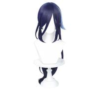 Clorinde Perruque de cosplay longs violets avec frange, cheveux synthétiques, très doux et lisses, peignage facile, convient pour le personnage de jeu Comic-Con Cosplay